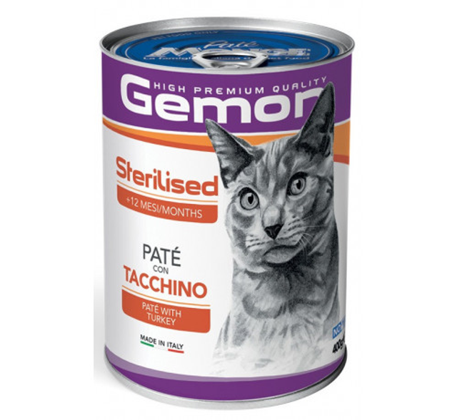 GEMON CAT PATE&#039; STERILIZED TACCHINO