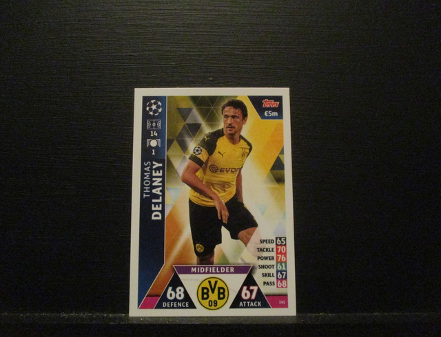 Thomas Delaney - UEFA Champions League Match Attax 2018/19 Original Trading Card #141