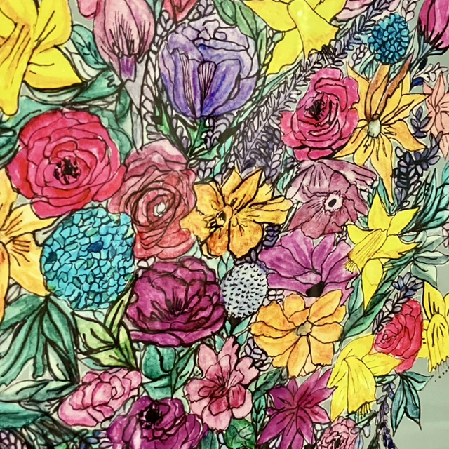 Spring Blooms Fine Art Framed Giclee Print