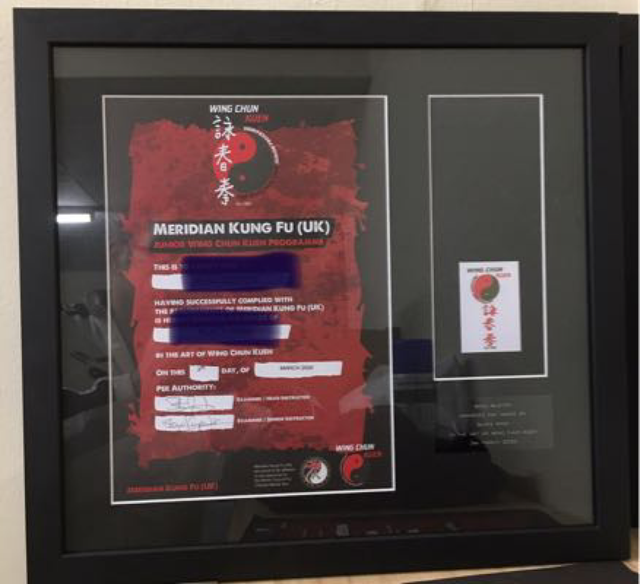 Junior Black Sash Including Presentation Frame