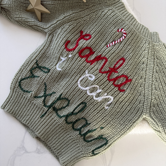 “Santa I can explain” 12-18m