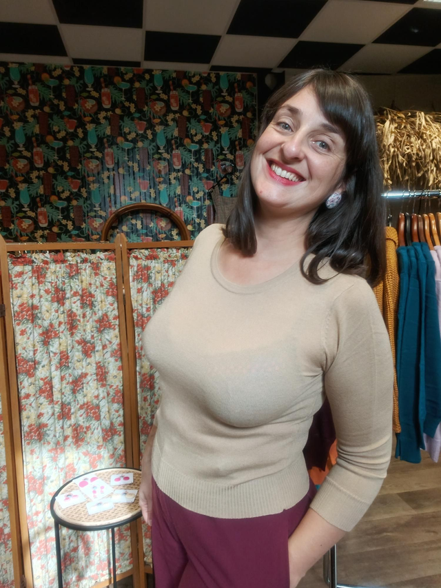 Haut beige manches 3/4