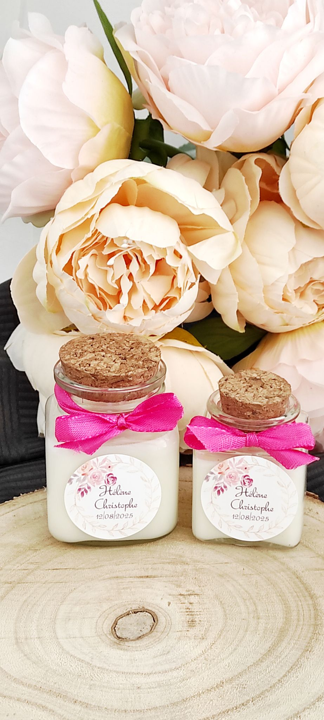 Bougie flacon cadeau invités mariage