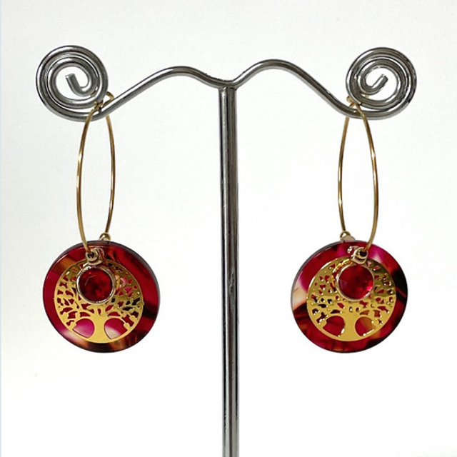 Créoles VIVIANE rouge