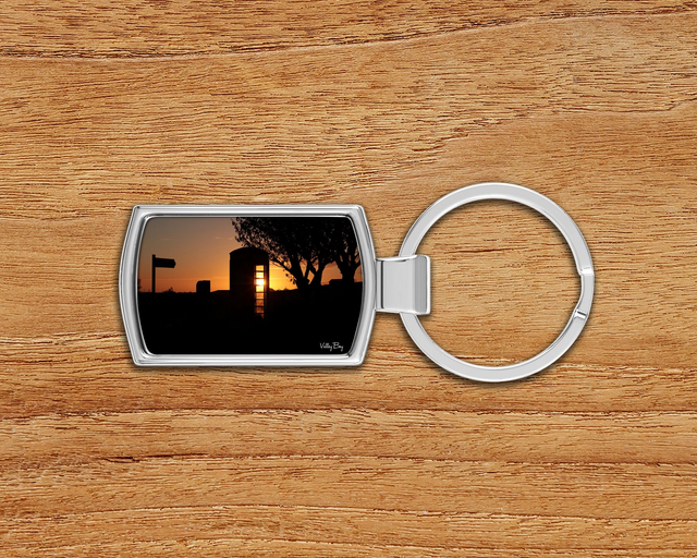 "Telephone Box Sunrise at Green Moor" Keyring  