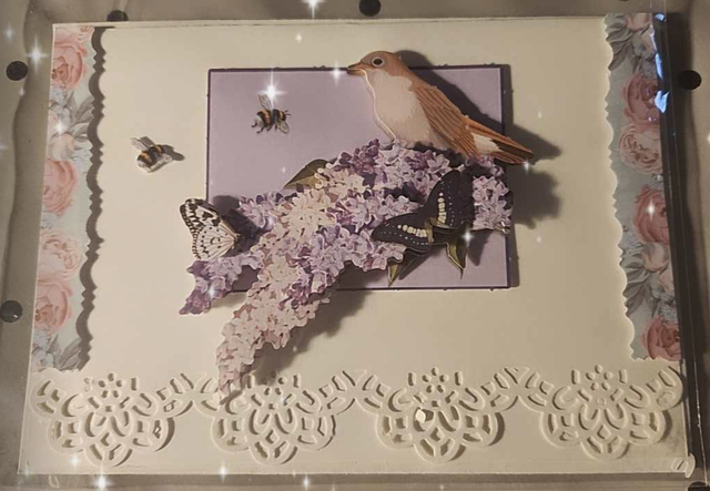 N°804 Carte  Divers Fleuri &quot; l&#039;oiseau  &quot; 