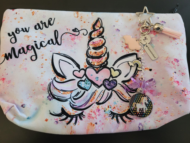 Licorne Purple - Duo Bijou de sac &amp; Pochette