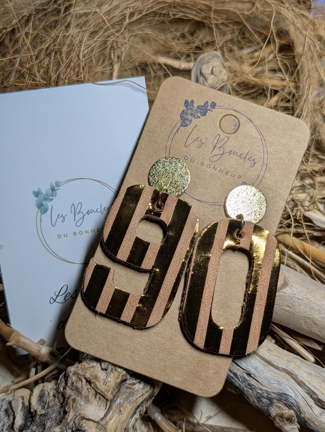 Boucles d'oreilles chiffres fétiches 90