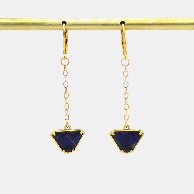 Boucles d'oreilles pendantes sodalite - JELANI  