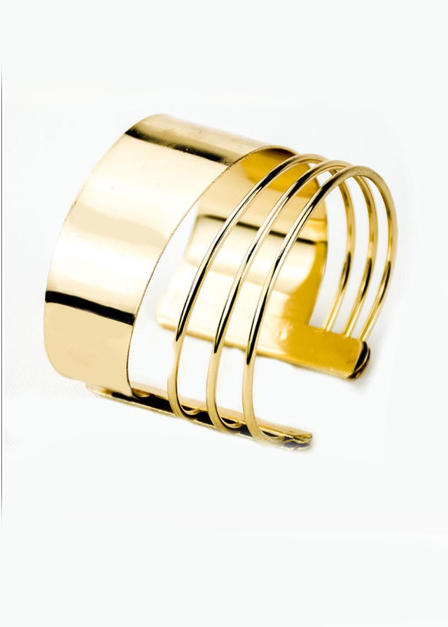 Bracelet de Manchette Bohème Or