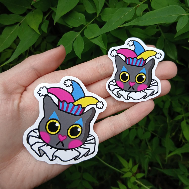 Clown Cat Sticker