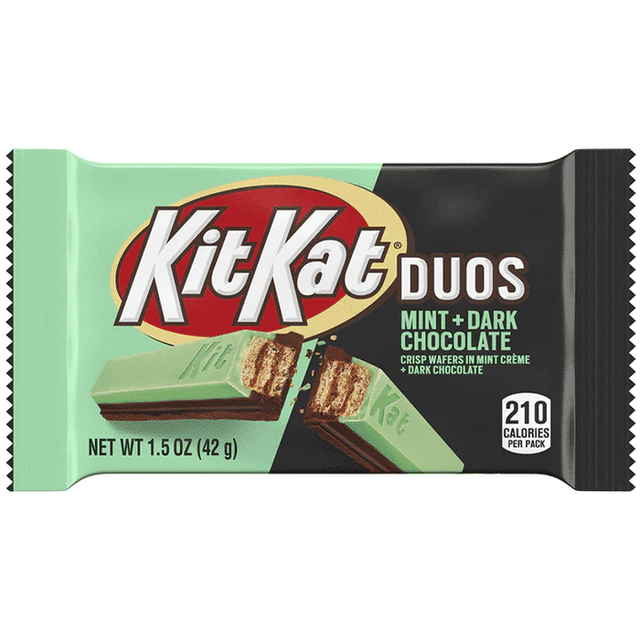 KitKat Duos Mint and Dark Chocolate Bar (42g)