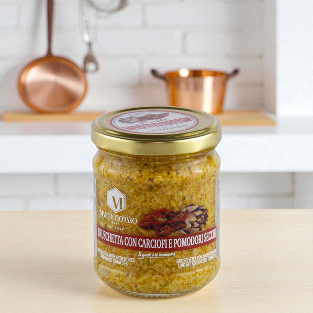 Bruschetta con carciofi e pomodori - 180gr - Mastrototaro Food