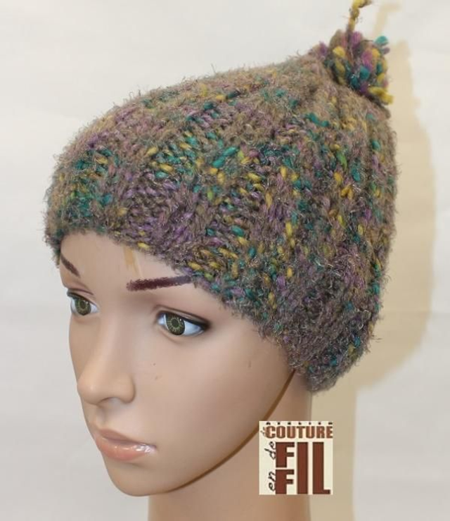 Bonnet kaki et jaune