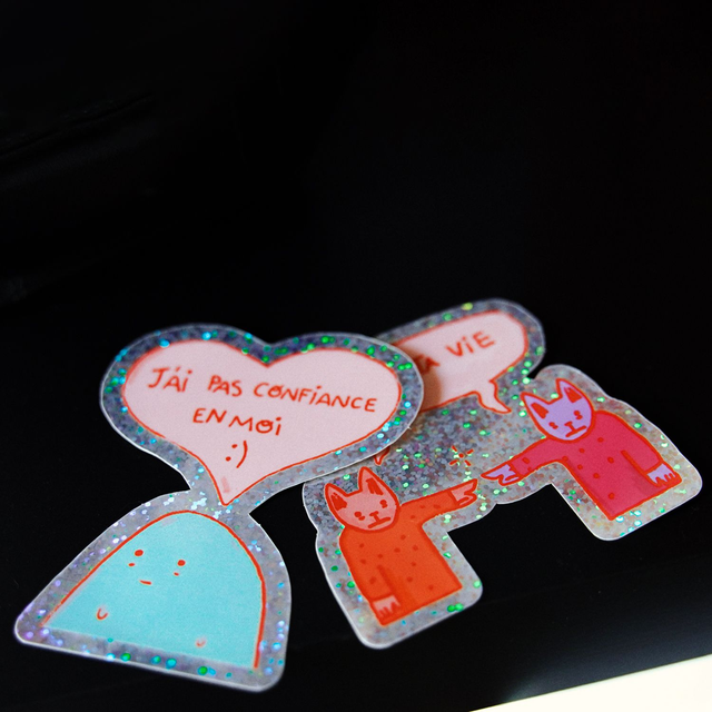 Lot Stickers &quot;Anxieux&quot;