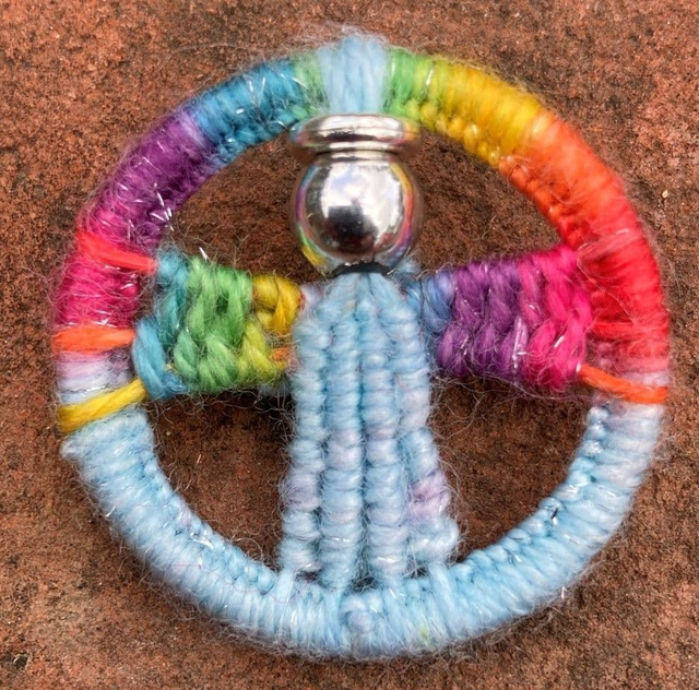 Dorset Button Kit - Sparkle Angel Brooch Rainbow