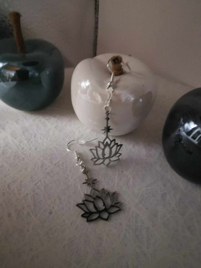 Boucles d'oreilles Fleur de Lotus 