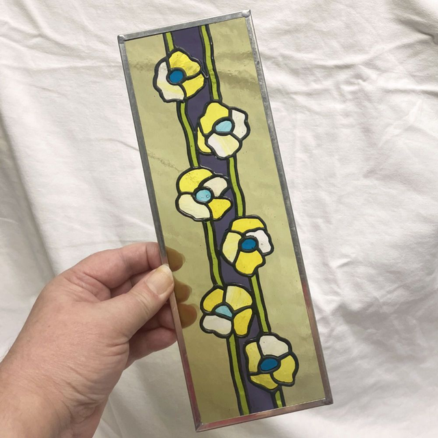 Vitrail "FLEURS JAUNES"