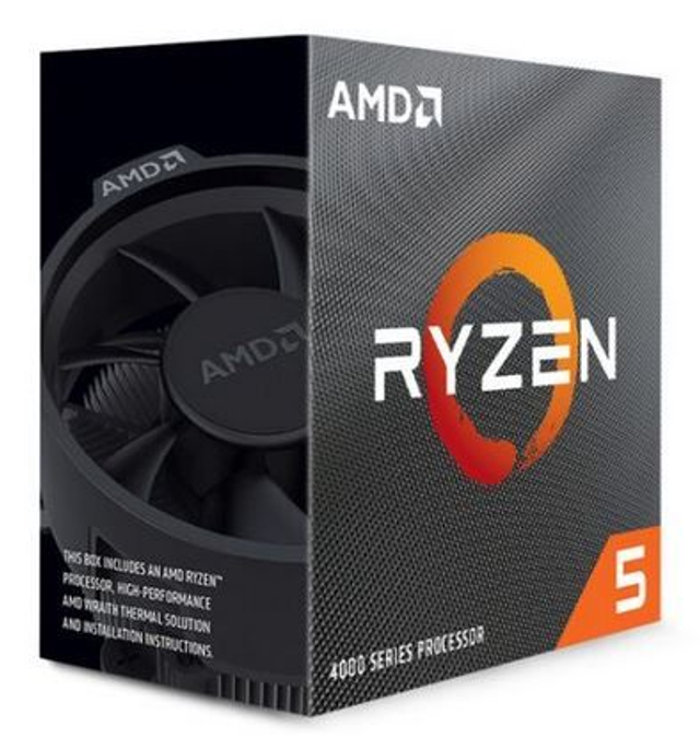 AMD Ryzen 5 4500 CPU with Wraith Stealth Cooler, AM4, 3.6GHz (4.1 Turbo), 6-Core, 65W, 11MB Cache, 7nm, 4th Gen, No Graphics