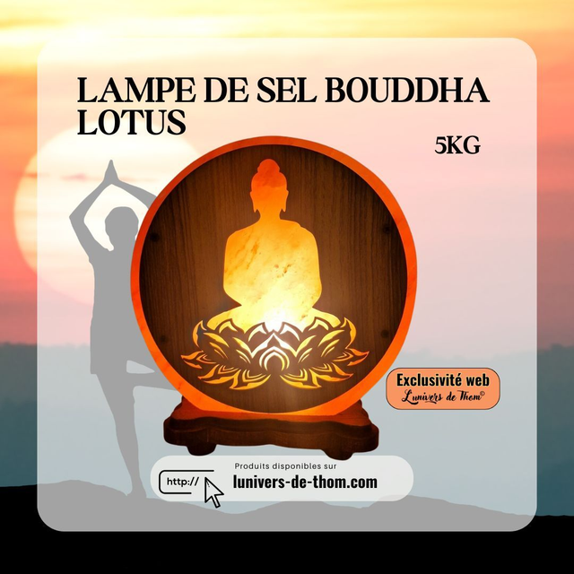 Lampe de Sel Bouddha Lotus 5KG