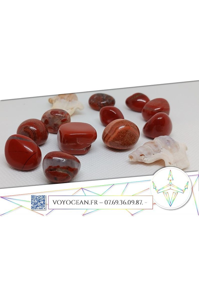 Pierre roulée : jaspe rouge