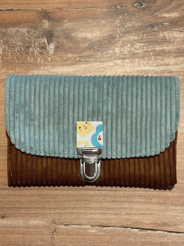 Portefeuille JOSEPHINE Bleu Rosé