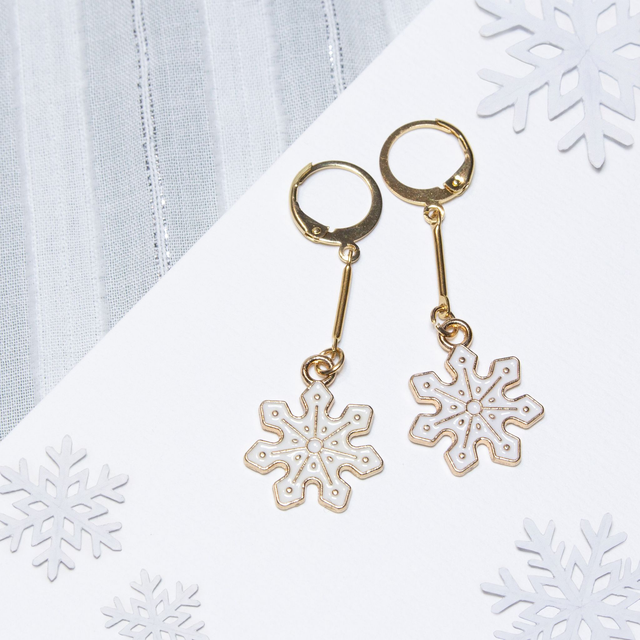 Bela snežinka (zlata)