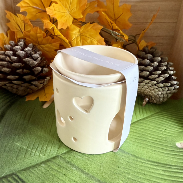 Brûle parfum Beige cœurs
