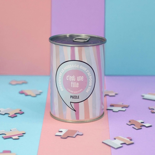 Puzzle à message  "C'est une Fille"
