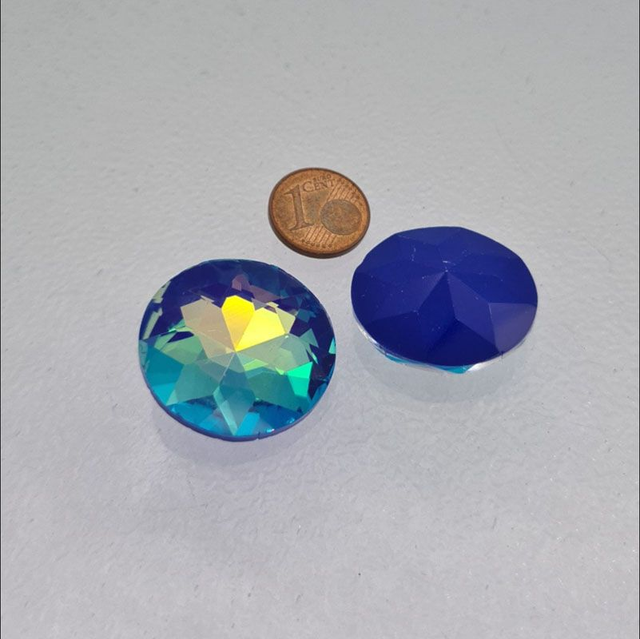 Fancy Chaton, Sapphire Mocha AB, 27mm