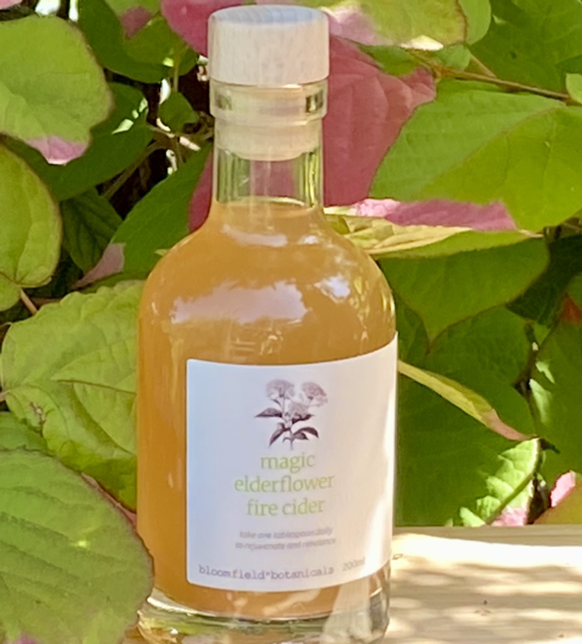 Magic Elderflower Fire Cider with Honey 