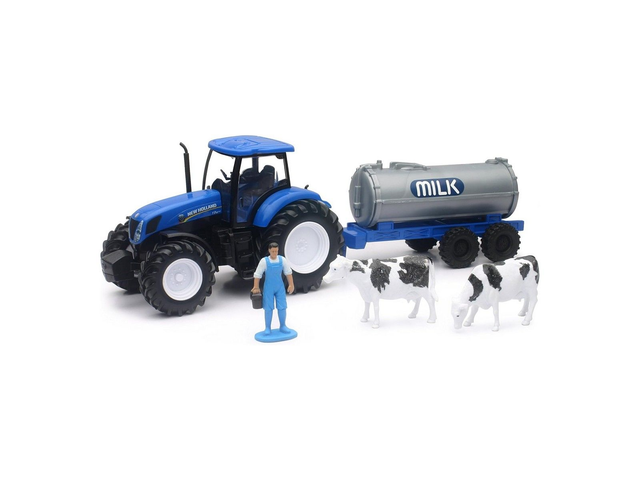 tracteur  new holland T7.270+set vaches new ray 05523A 1/32