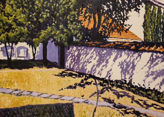 Eremy pokamedulskie na Bielanach, 50x70, olej, płótno, 2023