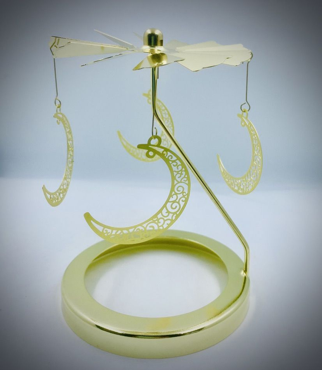 Carrousel porte-bougie - Lune doré