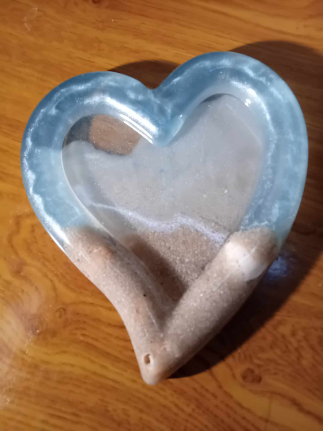 vide poche coeur theme plage 