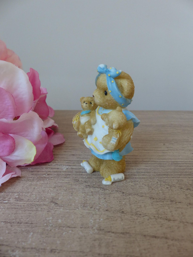 Maman Ours en Résine Cherished Teddies , félicitations ce sont des jumeaux, édition limitée Enesco, collection ours, cadeau maman naissance