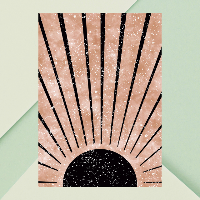 Impression Art Lever de Soleil Bohème - Décoration Murale Bohème  / Boho Sunrise Art Print - Bohemian Wall Decor