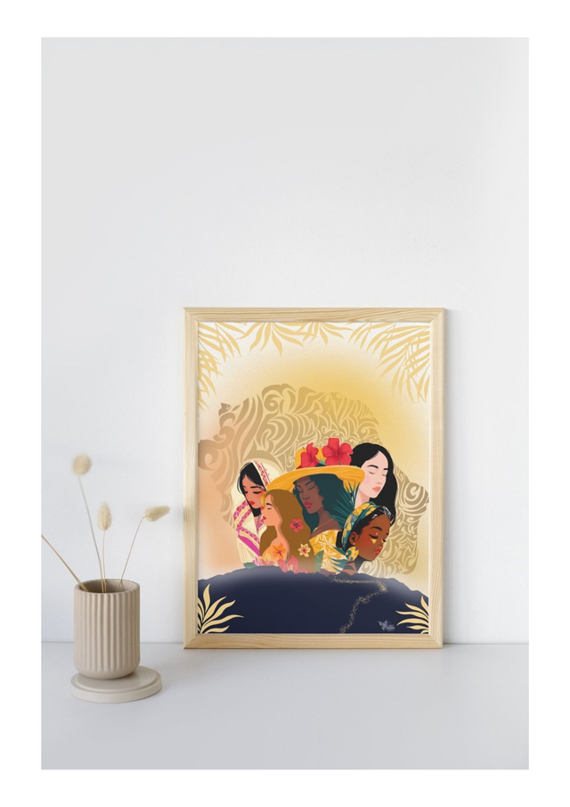 Illustration femme Réunionnaise 