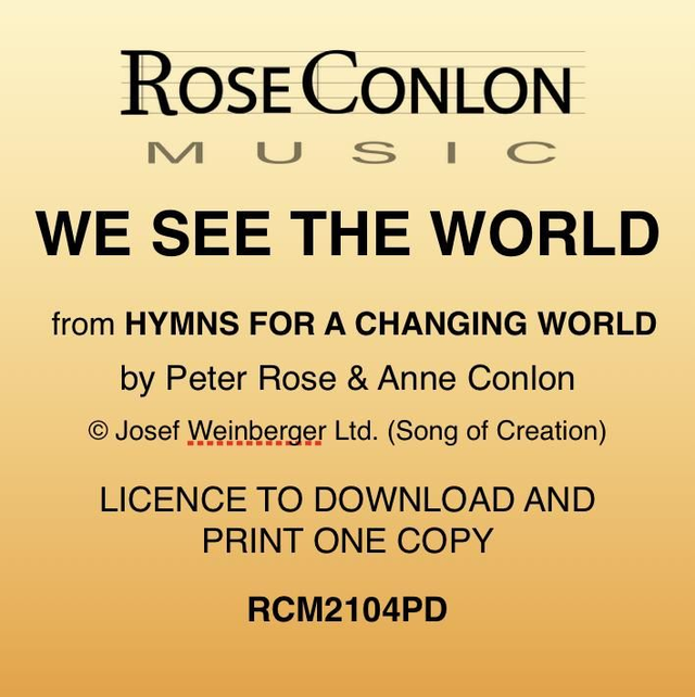 WE SEE THE WORLD  PDF  (Piano/Vocal)