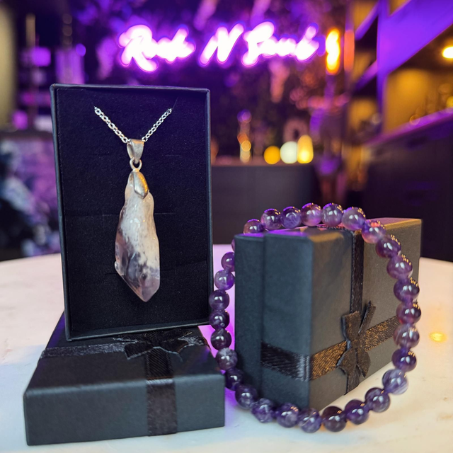 Amethyst Necklace and Bracelet Set