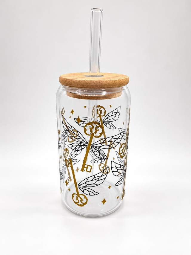 Gobelet en verre clef volante