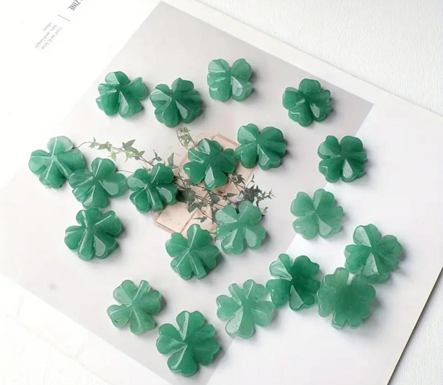 Trèfle Aventurine - à l'unité - 2,5cm