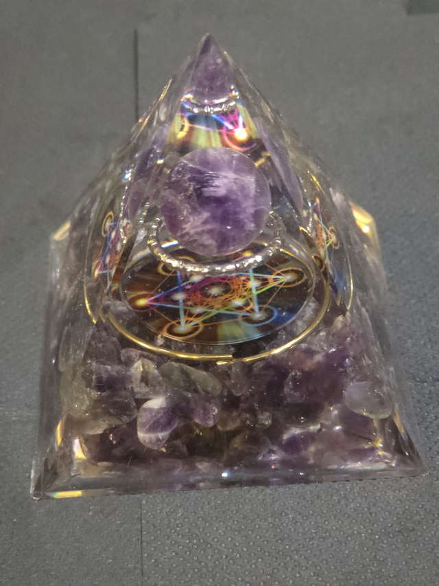 Orgonite Sphère d'Améthyste 7 cm