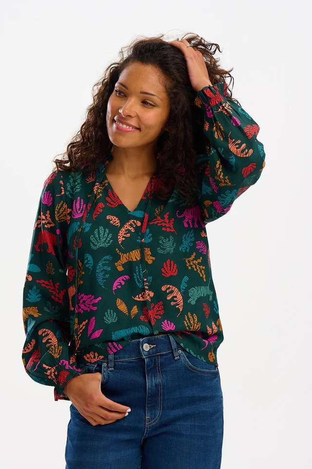 Blusa verde giungla XL