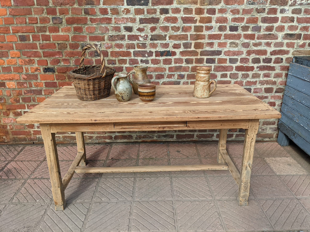 Table de ferme plateau sapin
