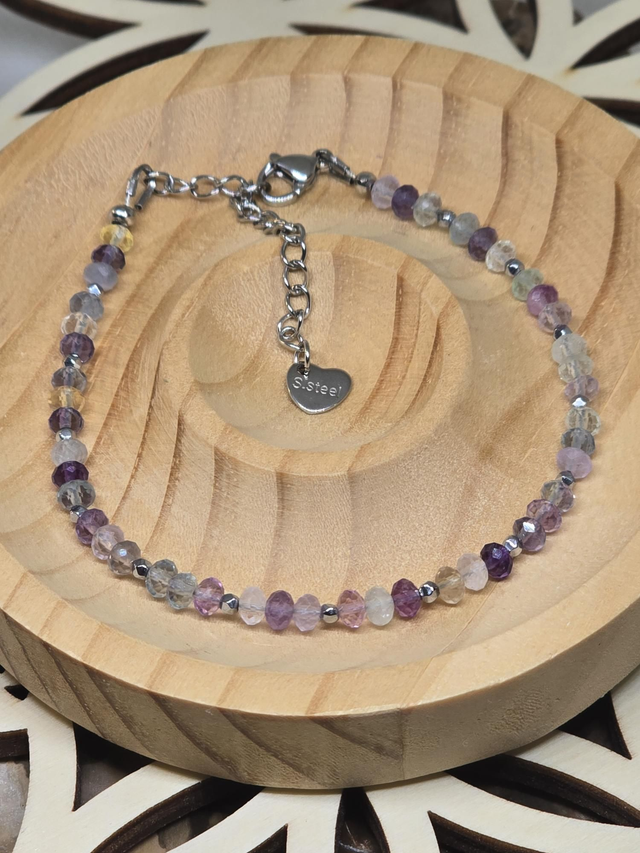 Bracelet Fluorite 3x4 mm