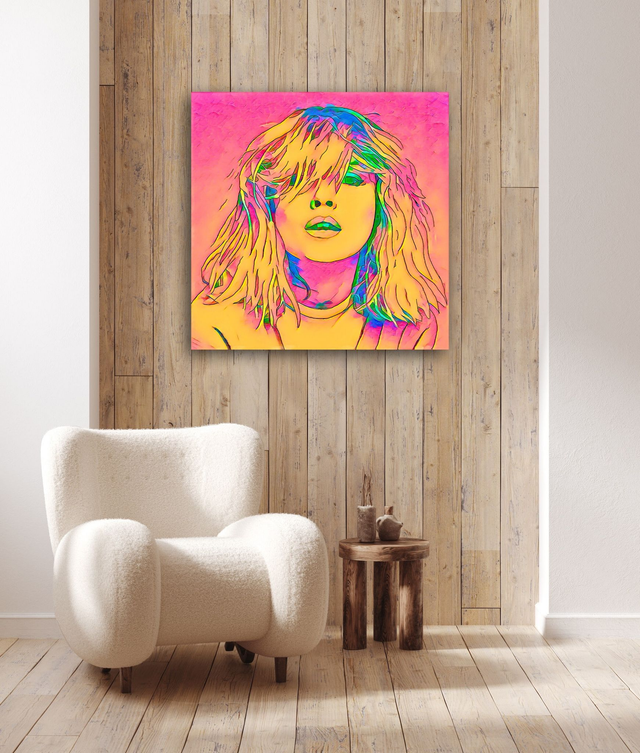 Debbie Harry Blondie Stretched Canvas Colourful Wall Art Various Sizes