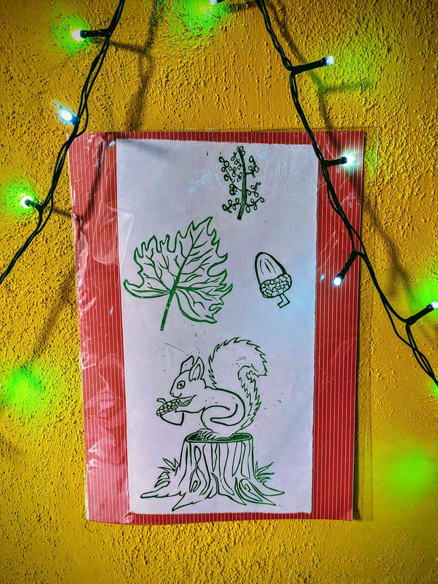 Autumnal - Lino Print