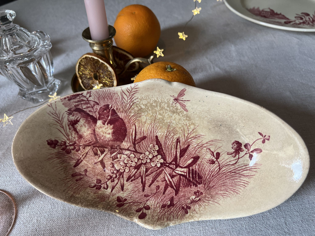 OISEAUX by JV - Ravier modèle Oiseaux par la manufacture française Jules Vieillard - Terre de Fer