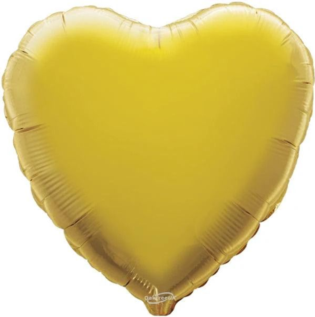 18" GOLD HEART PACKAGED FOIL